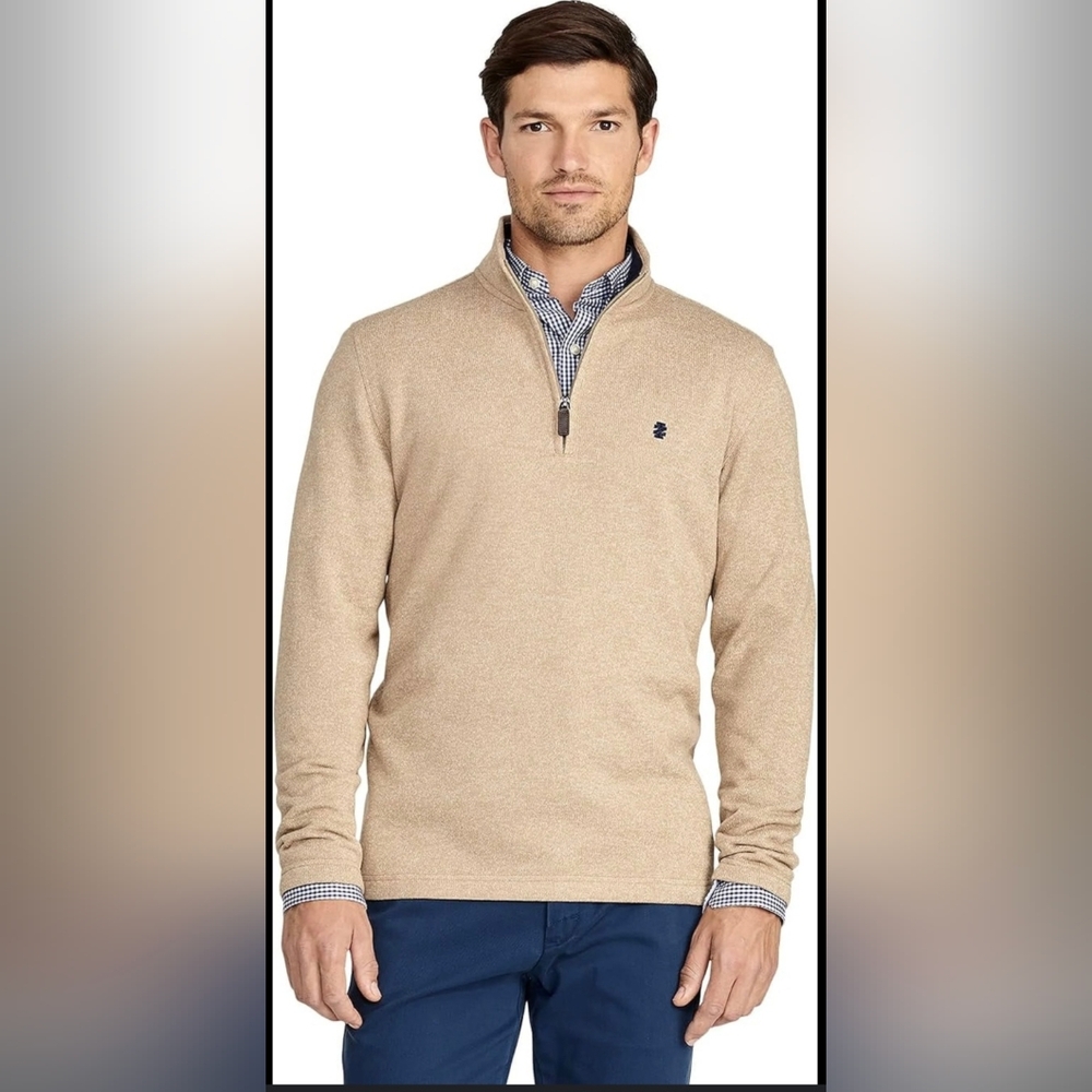 NWT'S Men's Izod Three-Quarter Zip Sweater Size Large